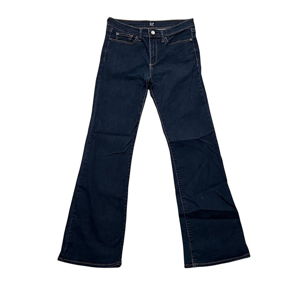 Gap Mid Rise Perfect Boot Jeans, Dark Rinse, Size 6/28 Short